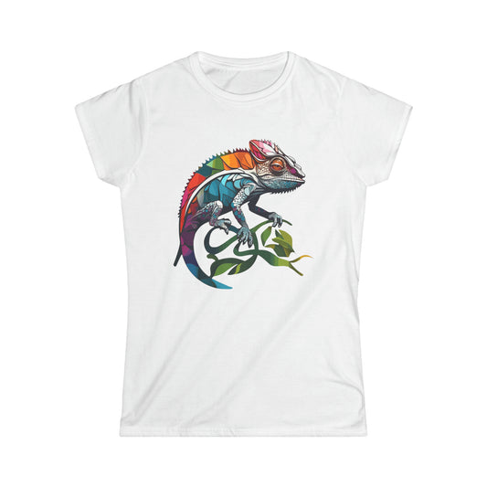 Damski T-Shirt koszulka z nadrukiem Kameleon #1
