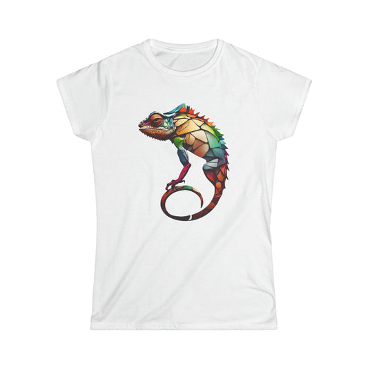 Damski T-Shirt koszulka z nadrukiem Kameleon #2